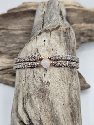 Doppelarmband mit Rosenquarz