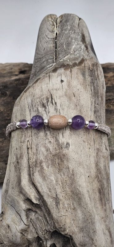 Amethyst und Rosenholz Armband