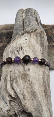 Amethyst und Ebenholz Armband