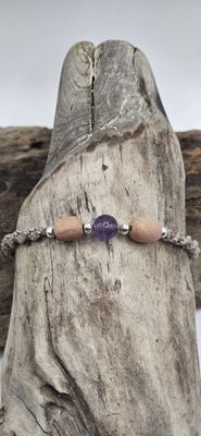 Amethyst und Rosenholz Armband
