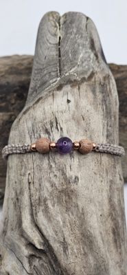 Amethyst und Rosenholz Kinderarmband