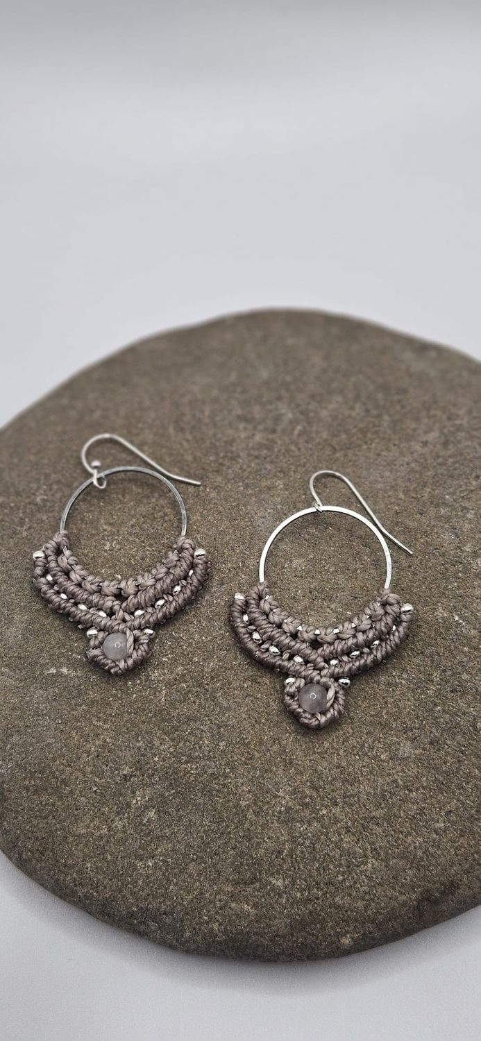 Rosenquarz Ohrenringe