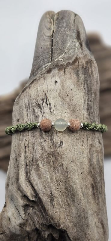Jade und Rosenholz Armband