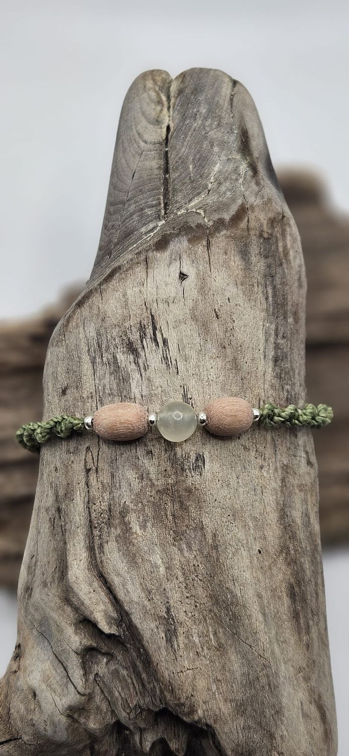 Jade und Rosenholz Kinder Armband