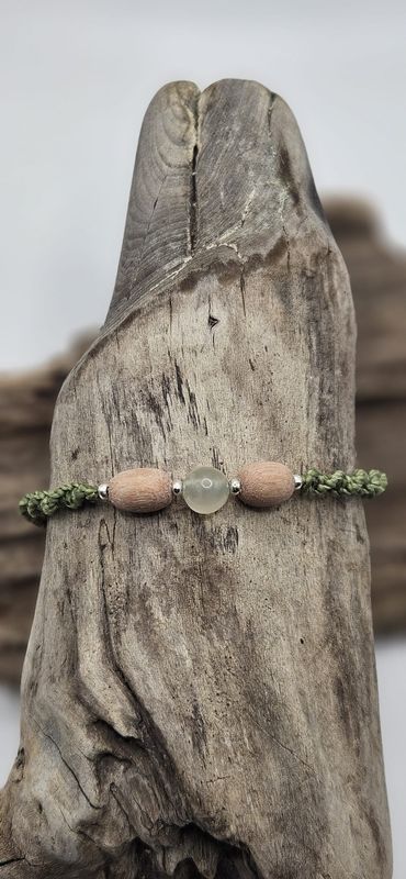 Jade und Rosenholz Kinder Armband