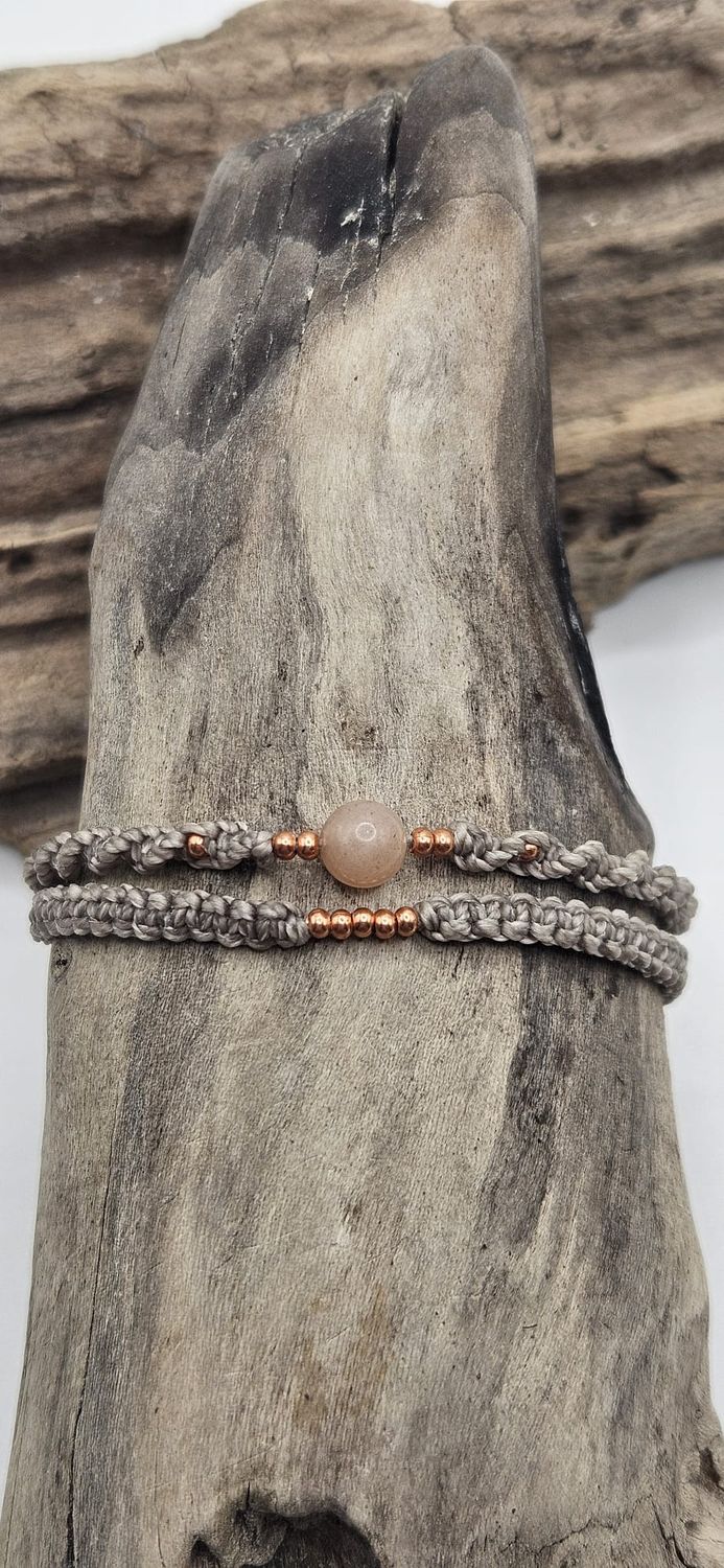 Mondstein Rosa Doppelarmband