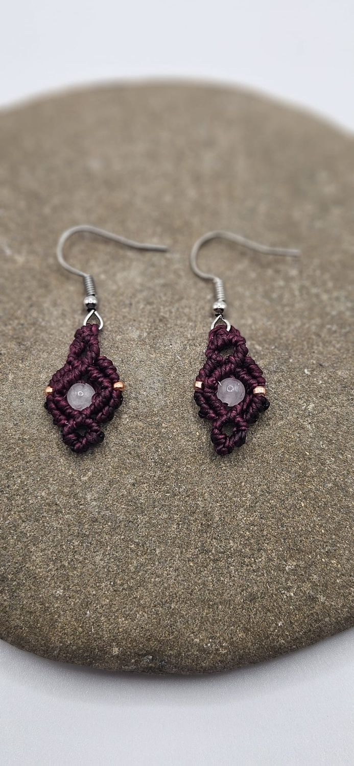 Rosenquarz Ohrenringe