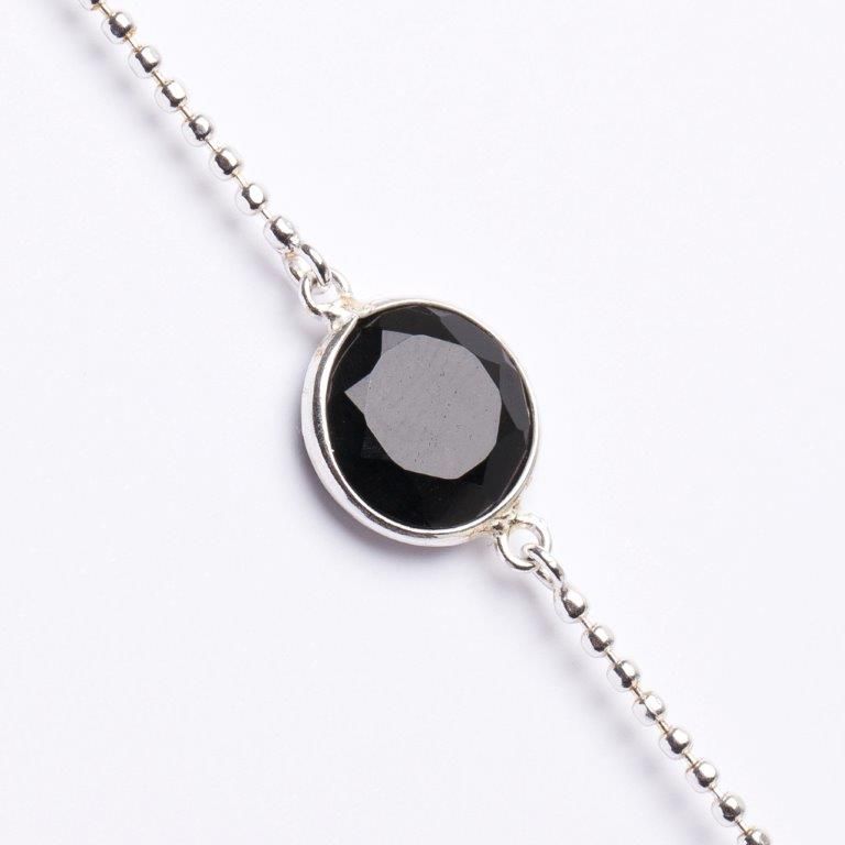POWER Bracelet mit Onyx 925 Sterling Silber