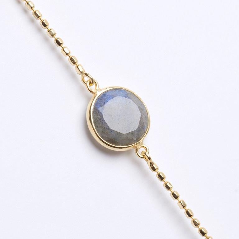INNER LIGHT Bracelet mit Labradorit 925 Sterling Silber vergoldet