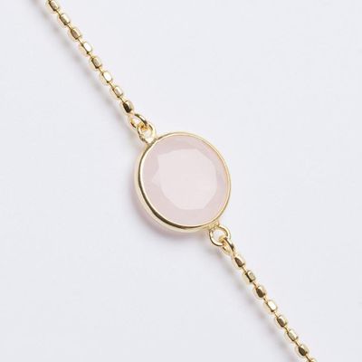 Beloved Friend HARMONY Bracelet mit Rosenquarz 925 Sterling Silber vergoldet