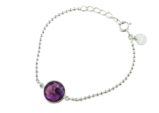 INNER PEACE Bracelet mit Amethyst 925 Sterling Silber