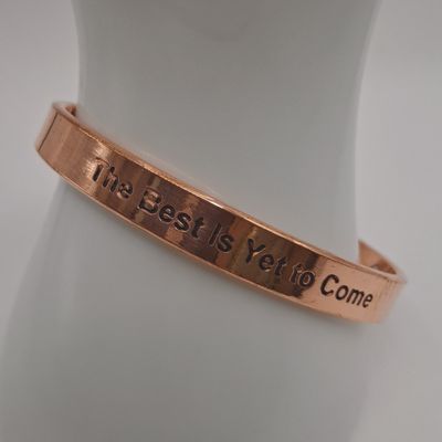 Kupfer-Magnetarmreif "The Best Is Yet to Come"