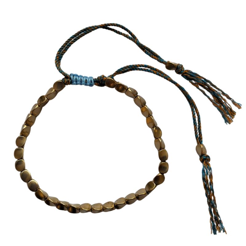 Tibetisches Kupferperlen-Armband "Nīla"