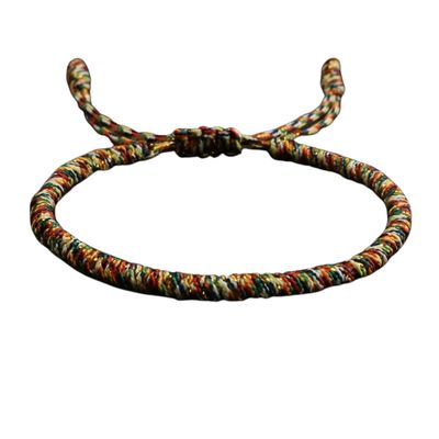 Tibetisches Glücksknoten-Armband bunt
