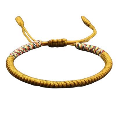 Tibetisches Glücksknoten-Armband gold