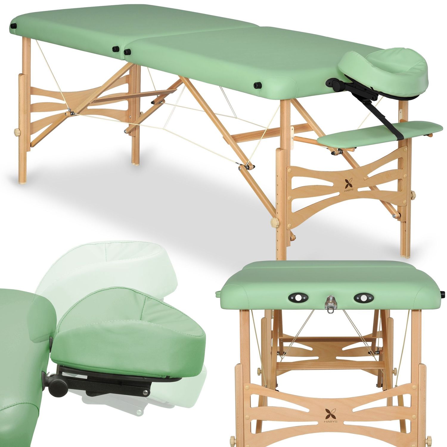 Nuddbekkur - Panda Light Wood 70 Vinyl Flex K022 Green