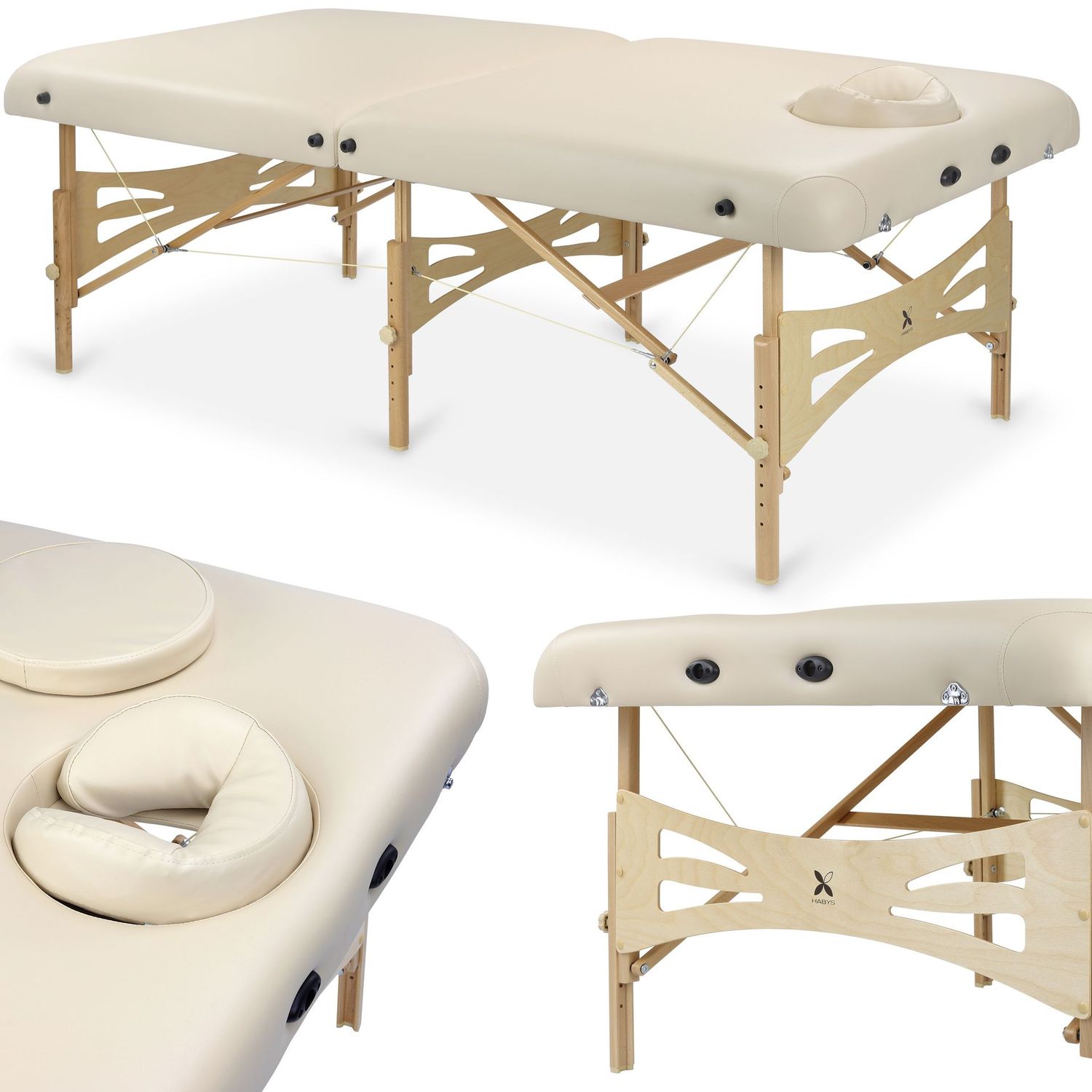 Nuddbekkur - Integral Light Wood 102 Comfort Face Hole Vinyl Flex K033 Beige