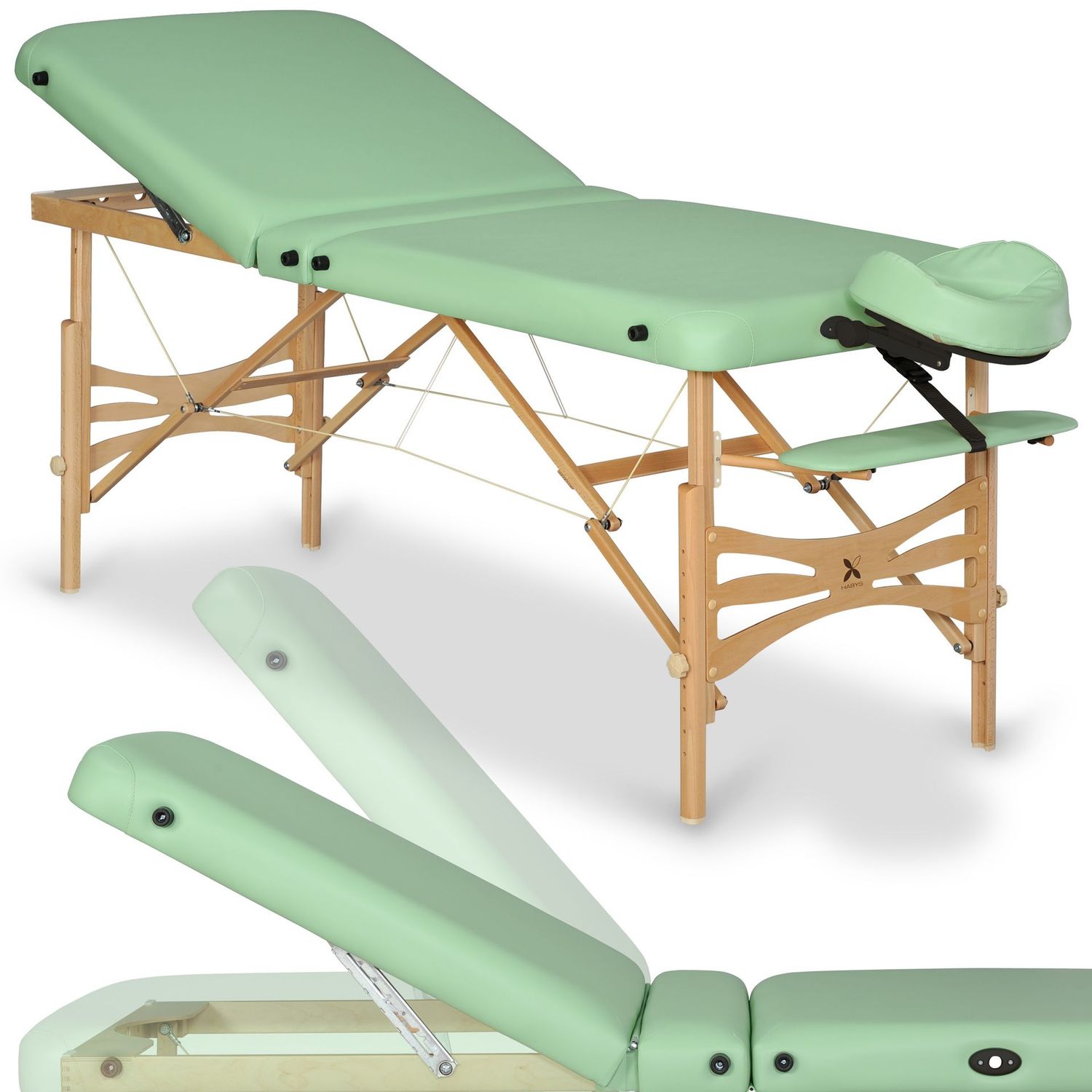 Nuddbekkur - Panda Plus Light Wood 70 Vinyl Flex K022 Green