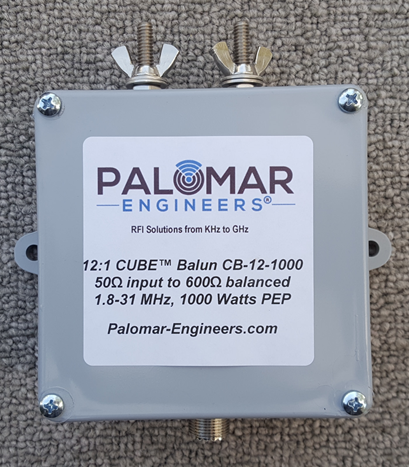 50:600 ohm, (12:1) CUBE™ Balun/Unun, 1.8-31 MHz Balun/Unun, RX Only/1KW/2KW/3KW PEP, T2FD, Rhombic, End Fed, Flagpole, Balun/Unun?: Balun, PEP Power rating: 1000 Watts PEP