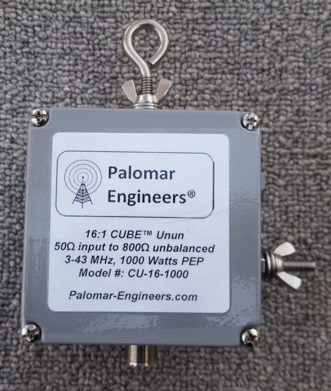 50:800 ohm (16:1) CUBE™ Unun 3-43 MHz - 1KW/2KW PEP, PEP Power Output: 1000 Watts