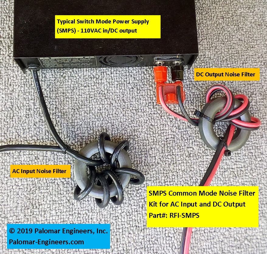 Switch Mode Power Supply (SMPS) Common Mode RFI/Noise Filter Kit