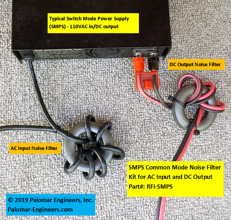 Switch Mode Power Supply (SMPS) Common Mode RFI/Noise Reduction Filter Kit