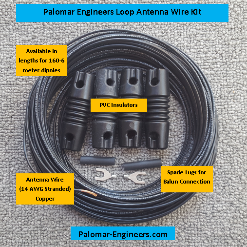 HF Loop Antenna Wire Kits (160-10 meters) - Ferrite Toroid/Ring Cores -  Palomar Engineers®