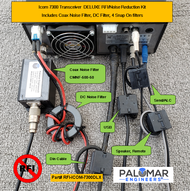 HF Transceiver RFI/Noise Reduction Kit - 5 Noise Reduction Filters + Coax Noise Filter