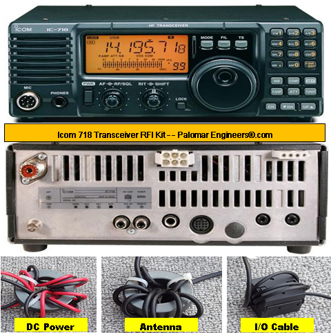 Icom 718 Transceiver RFI Kit - 5 Noise Reduction Filters
