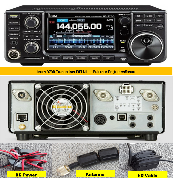 Icom IC-9700 Transceiver RFI Kit - 12 Noise Reduction Filters