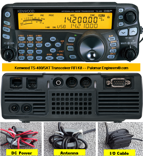 Kenwood TS-480SAT Transceiver RFI Kit - 8 RFI/Noise Reduction Filters,  Radio NOT INCLUDED