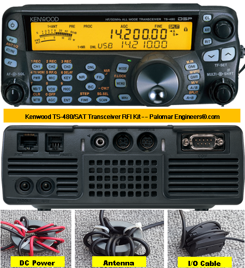 Kenwood TS-480SAT Transceiver RFI Kit - 8 RFI/Noise Reduction Filters, Radio NOT INCLUDED
