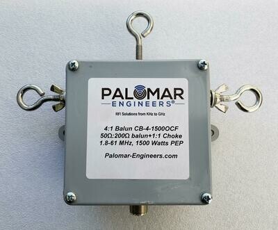 Off Center Fed (OCF) 4:1 Balun and 1:1 Balun Combo, 1.8-61 MHz, 1.5/5KW PEP Option