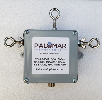 Hybrid 6:1 Current Balun + 1:1 Current Balun in one enclosure, 1.8-61 MHz, 1.5KW PEP Hybrid 6:1 Current Balun + 1:1 Current Balun in one enclosure, 1.8-61 MHz, 1.5KW PEP