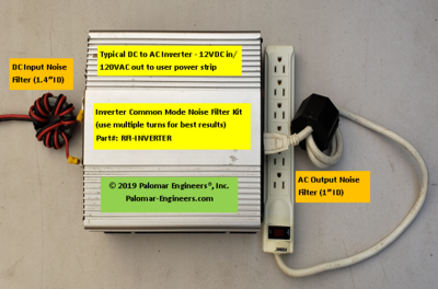 DC-AC Inverter Common Mode RFI/Noise Filter Kit for DC in and AC Output