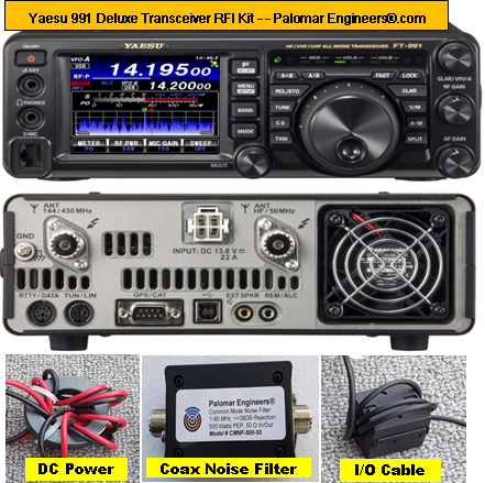 Yaesu 991 Deluxe Transceiver RFI Kit - 6 RFI/Noise Reduction Filters + Coax Noise Filter