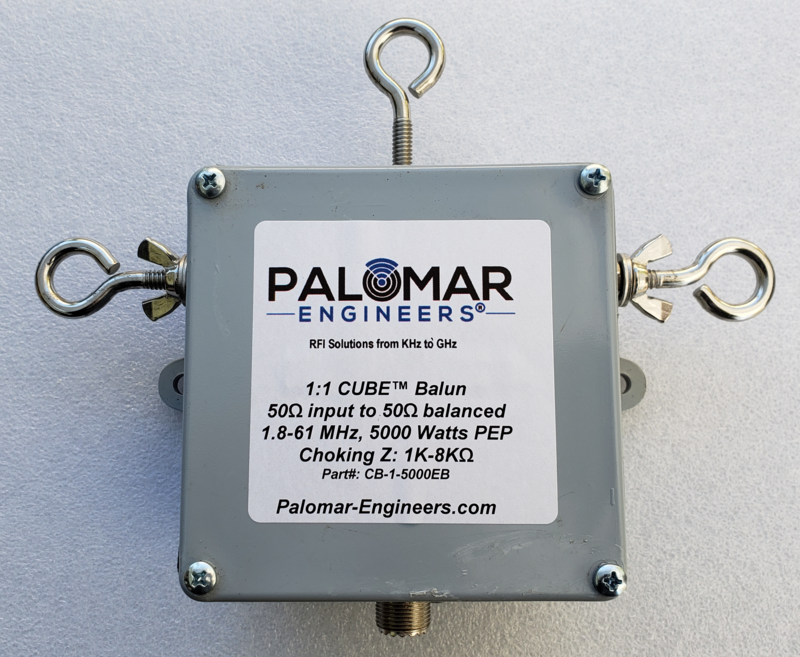 CUBE 1:1 Balun, 5KW, 160-6 Meters, -38dB CMRR, FT8/RTTY