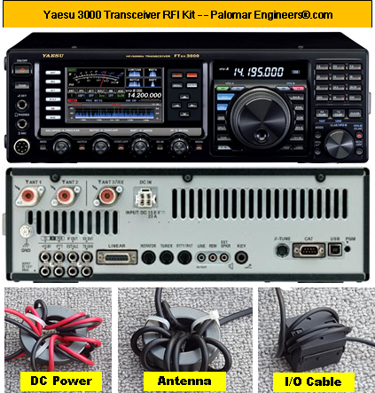 Yaesu FTDX3000 Transceiver RFI and Noise Reduction Kit, RFI Range 1-60 MHz, 14 Filters