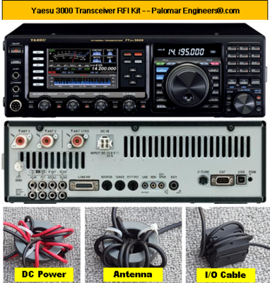 Yaesu FTDX3000 Transceiver RFI and Noise Reduction Kit, RFI Range 1-60 MHz, 14 Filters