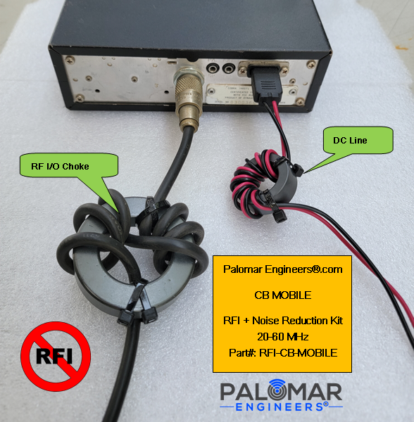 VHF/UHF Mobile Transceiver RFI/Noise Reduction Kit - Up to 500 MHz