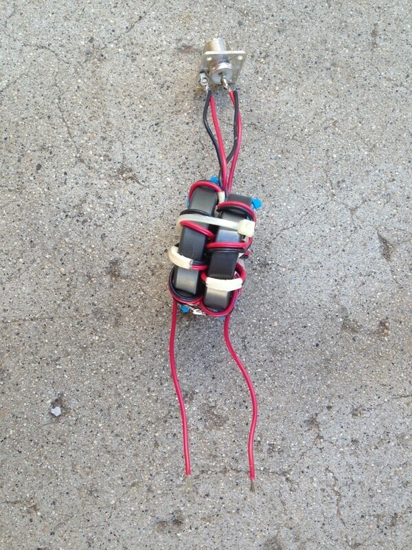50:200 ohm (4:1) Dual Core Current Balun Kit, 1-55 MHz, 1500 watts PEP, for OCF, Loop, Ladder Line Antennas