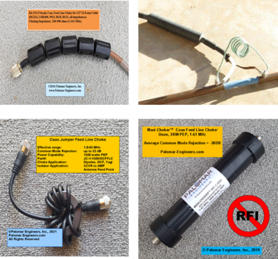 Coax Feed Line Common Mode Chokes