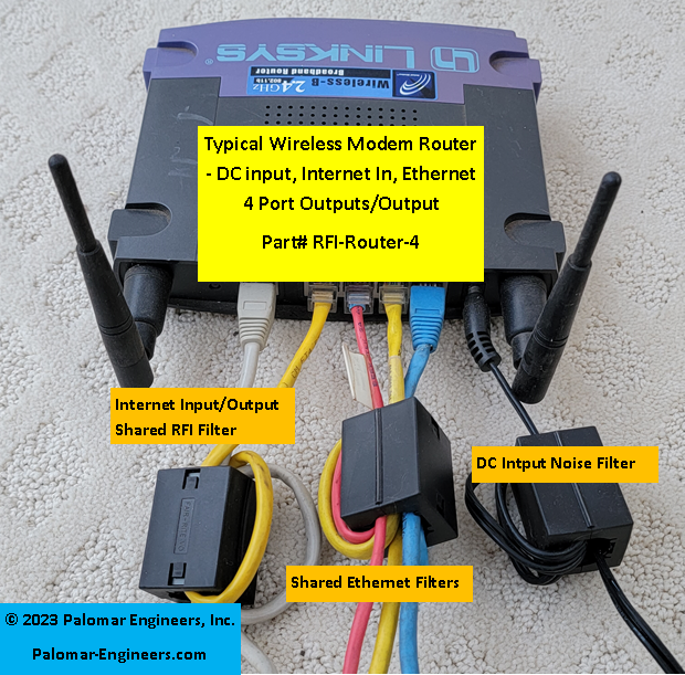 DSL/Cable Modem/Router/Ethernet/Internet RFI Kit - 3 Filters - Antenna  Products - Palomar Engineers®