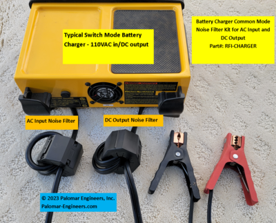 Automotive Battery Charger RFI Kit - - 1-300 MHz RFI Suppression