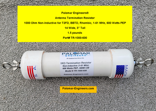 Termination Resistor, 1000 Ohm Non-Inductive for T2FD, BBTD Termination Resistor, 1000 Ohm Non-Inductive for T2FD, BBTD