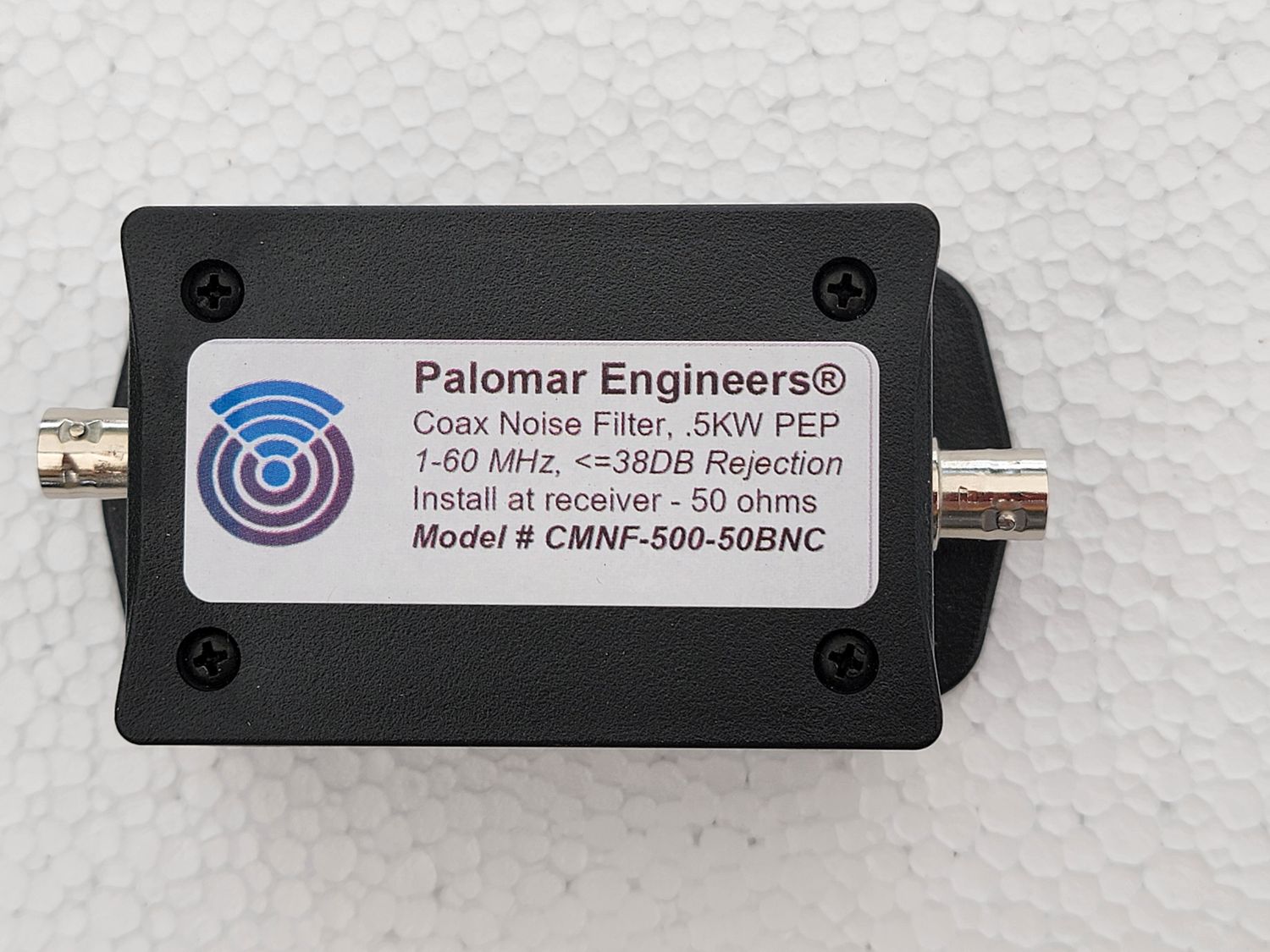 Coax Common Mode Noise Filter - 500 Watts PEP, 1-60 MHz Coax Common Mode Noise Filter - 500 Watts PEP, 1-60 MHz