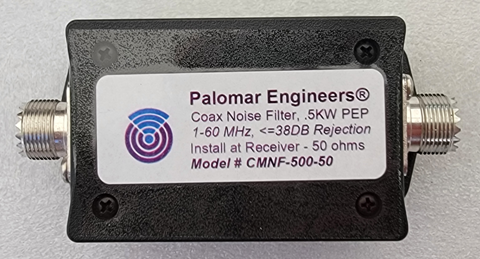 Coax Common Mode Noise Filter - 500 Watts PEP, 1-60 MHz Coax Common Mode Noise Filter - 500 Watts PEP, 1-60 MHz
