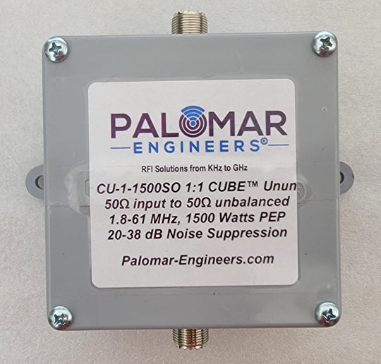 CUBE Feed Line Choke/Line Isolator Unun, 1.5KW, 1.8-65 MHz, -38dB Suppression