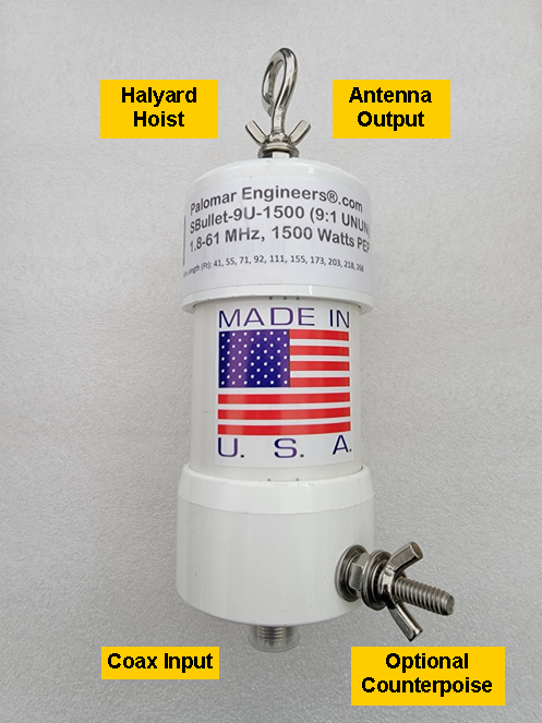 Bullet 50:450 (9:1) HF Unun, 1,8-61 MHz, 500/1500 Watt, Ende gespeist Long Wire An... - Bild 11 von 12
