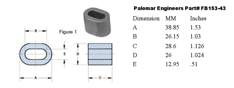 FB153-43 - 1/2&quot; OVAL ID/12.95mm, RFI Range 25-300 MHz